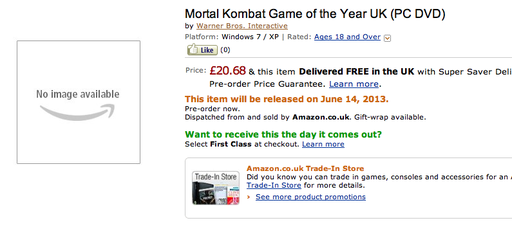 Новости -  Amazon принимает предзаказы на PC версию Mortal Kombat 9 GOTY! UPD+UPD 2